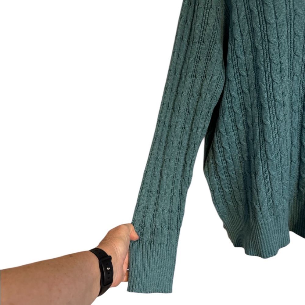 NWT Women's Teal V-Neck Sweater PERFCT for FALL!!! PLUS 2X #P - Picture 3 of 9